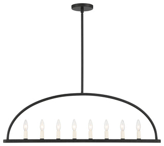 Abbott 8-Light Black Linear Chandelier