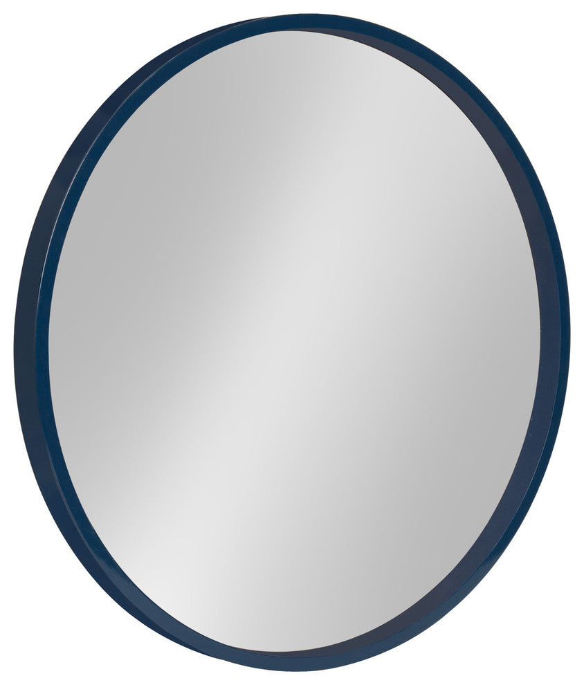 Travis Round Wood Accent Wall Mirror