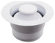 Ez-Mount Style Disposal Flange And Stopper In Polished Brass, Powder Coated White