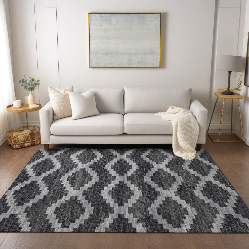 Indoor/Outdoor Sedona SN9 Midnight Machine Washable 8' x 10' Rug