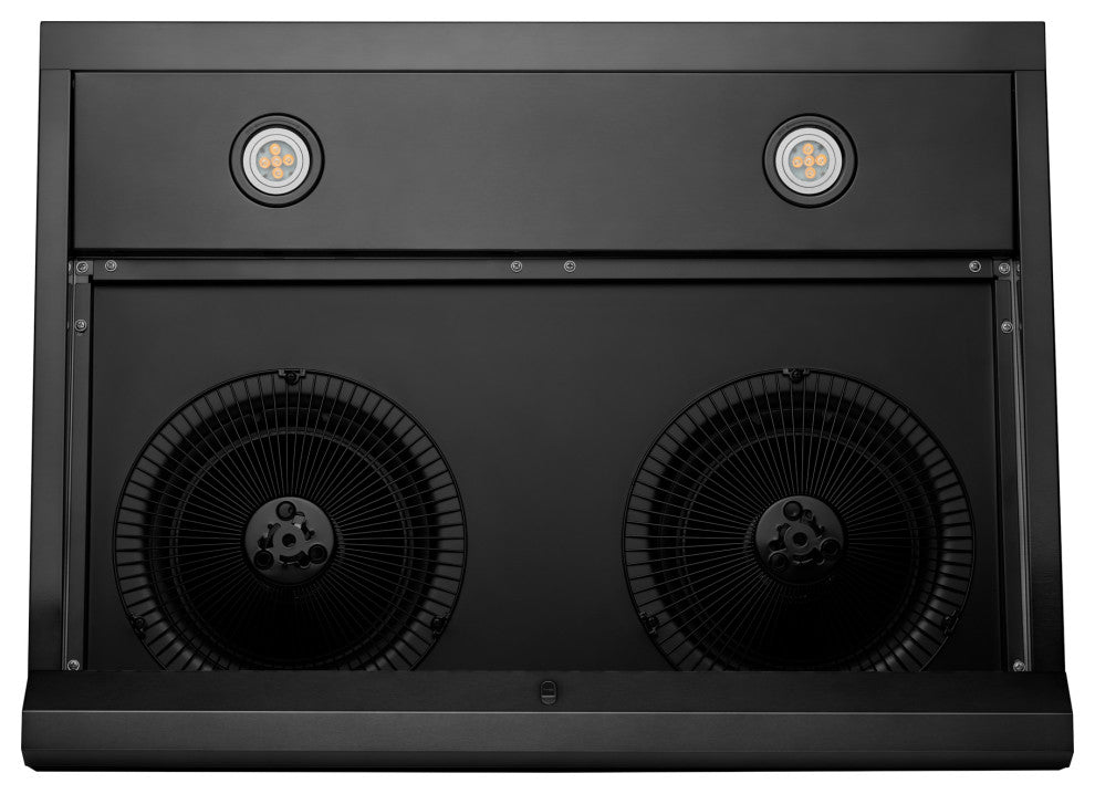 Hauslane | Chef Series PS18 Under Cabinet Kitchen Range Hoods, Black Stainless Steel, 30"