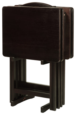 05pcs Tray Table Set-Espresso