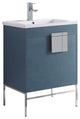 Bathroom Vanity Set, French Blue, 24", Polished Chrome Hardware