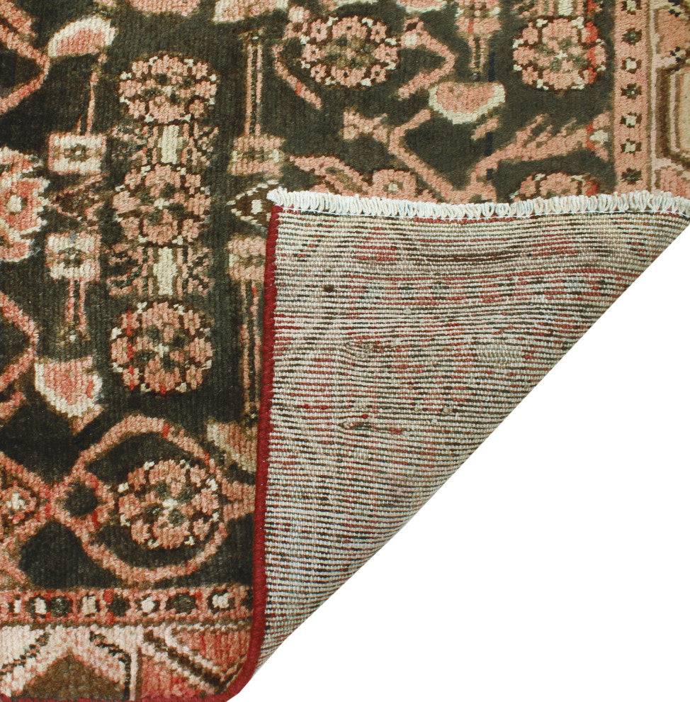 Fine Vintage Distressed Theron Charcoal/Beige Runner, 2'7 x 8'9