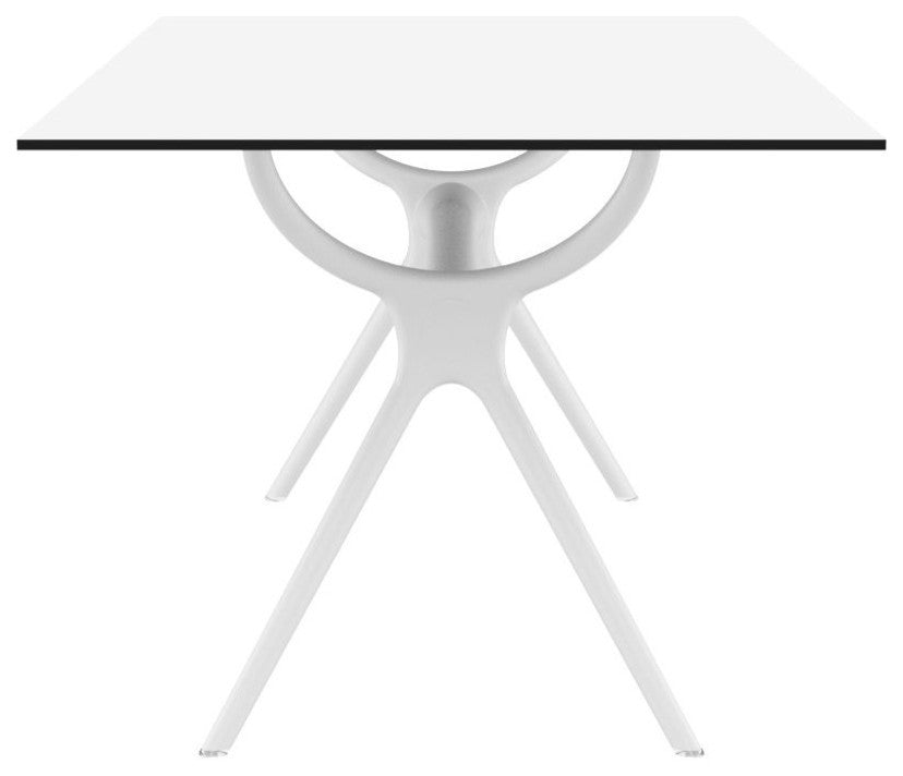 Compamia Air Rectangle Dining Table, 71", White