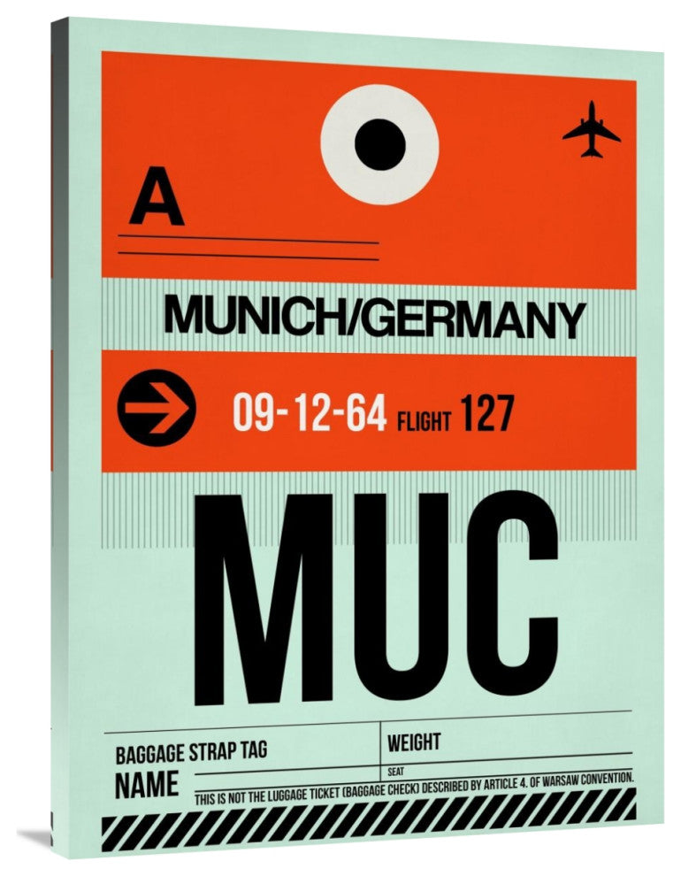 "MUC Munich Luggage Tag 2" Fine Art Print