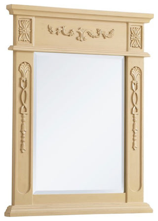 Daisy Wood Frame Mirror 22"x28", Light Antique Beige