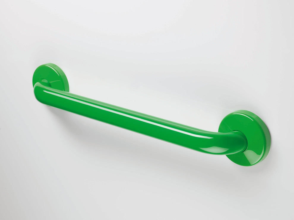 32 Inch Grab Bar With Safety Grip, Wall Mount Coated Grab Bar, Green