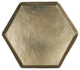 Hammered Metal Hexagonal Serving Tray