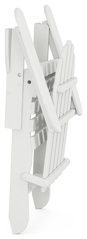Polywood Classic Folding Adirondack Chair, White