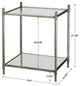 Uttermost Gannon Mirrored Glass End Table