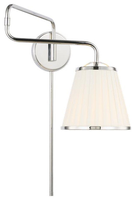 Generation Lighting, LW1081PN, Swing Arm Sconce, Polished Nickel