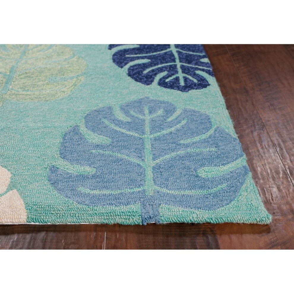 KAS Harbor 4228 Turquoise Palms Area Rug, 5'x7'6"
