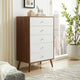 Transmit 5-Drawer Chest, Walnut White
