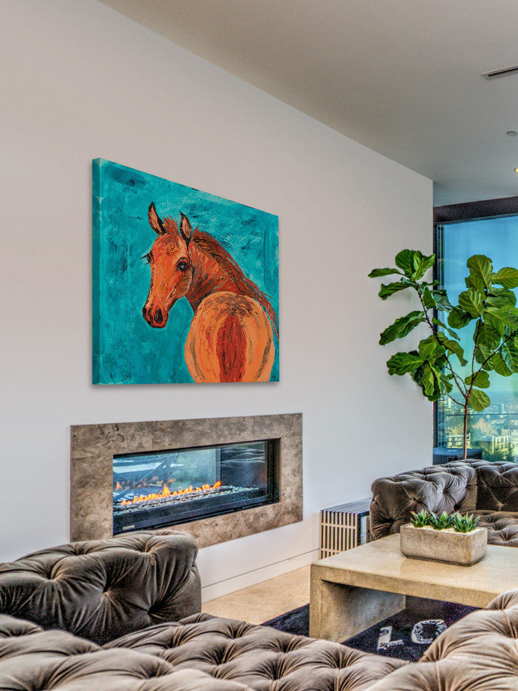 "Rusty Bai" Painting Print on Wrapped Canvas, 24"x24"