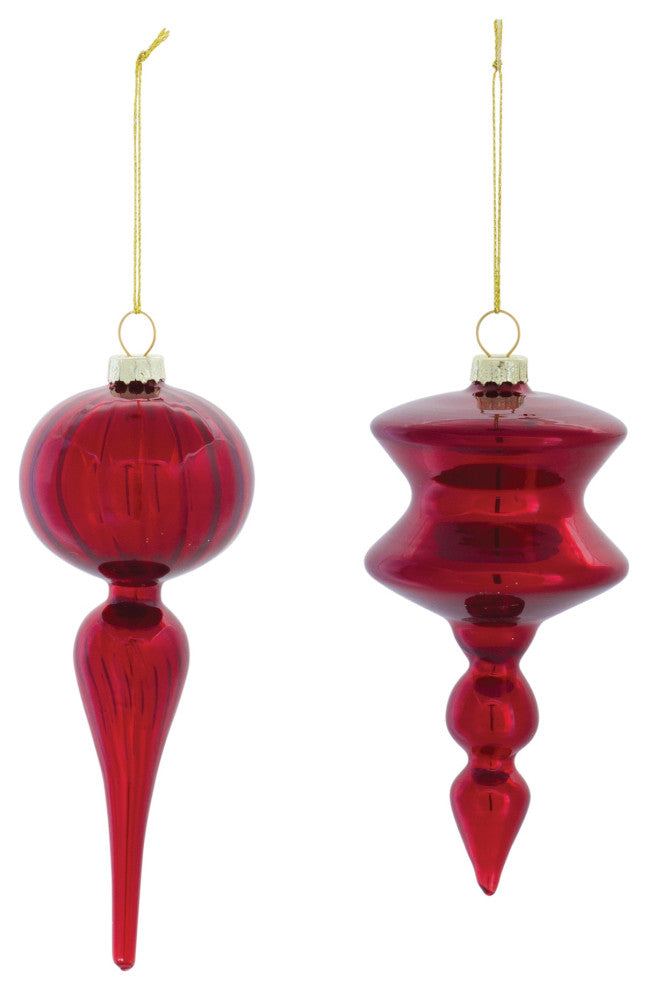 Glass Finial Drop Ornament, 12-Piece Set