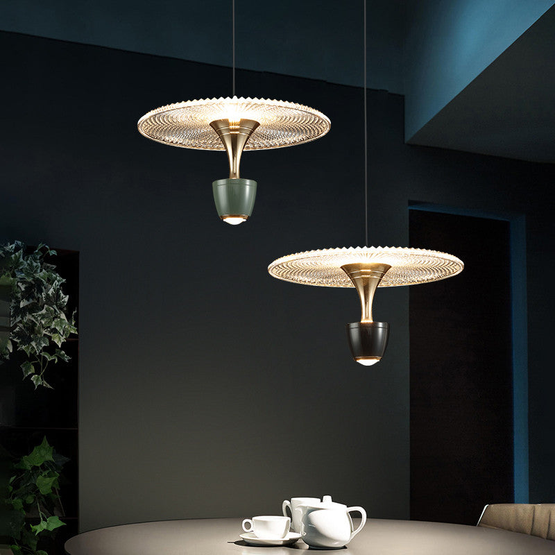 MIRODEMIÂ® Engelberg | Chandelier in the Shape of Art Flower Umbrella, Green, Cool Light