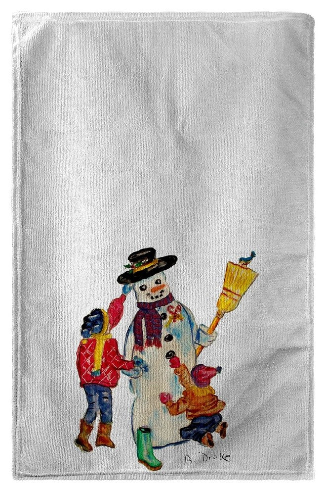 Betsy Drake Snowman Beach Towel