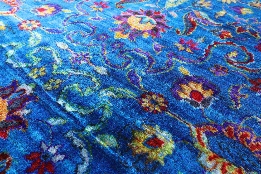 7' 11" X 10' 0" Persian Hand-Knotted Silk Rug Q5961