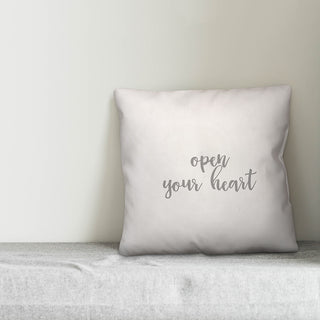 Open Your Heart 16x16 Throw Pillow Cover