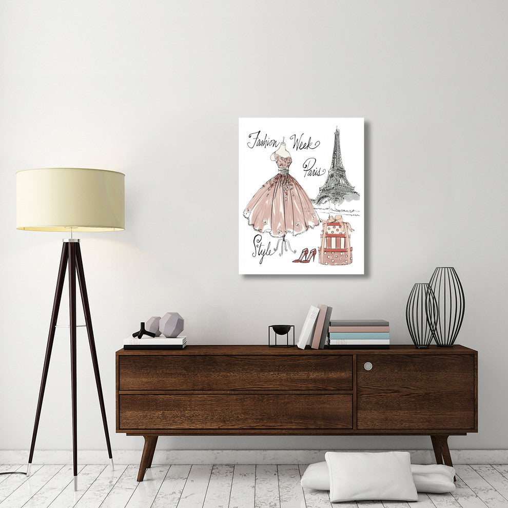 "Fashion Week III on White" Digital Paper Print by Anne Tavoletti, 30"x37"