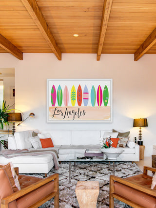 "Surfboards" Framed Painting Print, 30x20