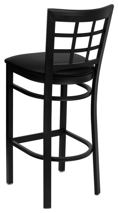 Metal Restaurant Bar Stool, Black