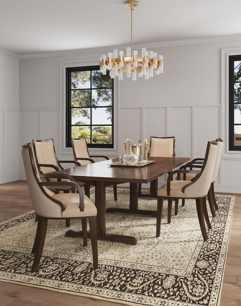 Manhattan Comfort Grand Dining Armchair, Tan, Set of 2