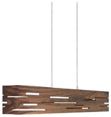 Aeris 30 - LED Linear Pendant, Wood: Oiled Walnut, Black Anodized Aluminum
