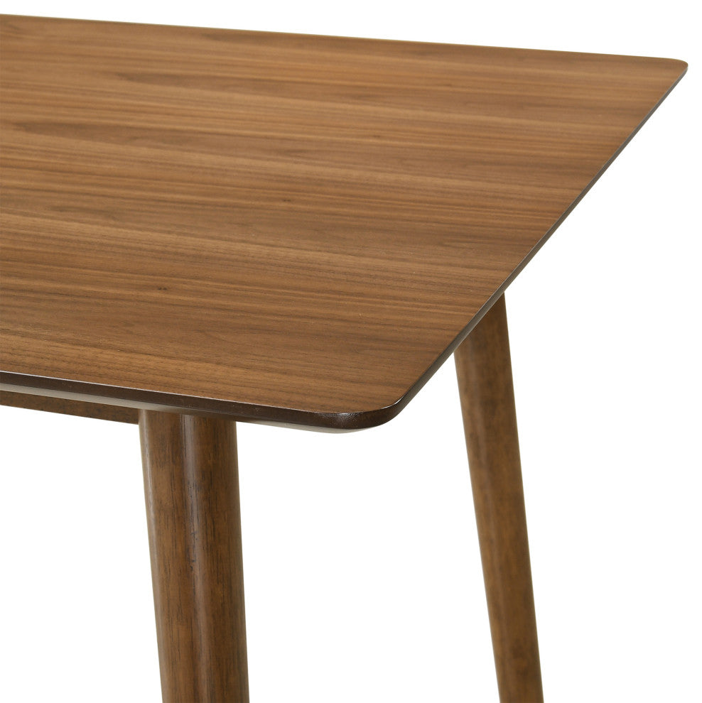 Westmont Santana 5-Piece Walnut Wood Dining Table Set With Blue Fabric