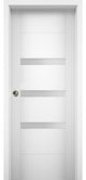 Sliding Pocket Door Opaque Glass / Sete 6900 White Silk, 24" X 80"
