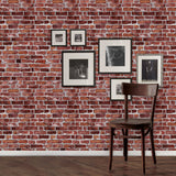 Brick Peel and Stick Vinyl Wallpaper, Red, 24"w X 60"h