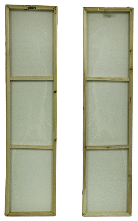 42 in. Twin Herons Black and White Canvas Print Set