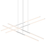 Sonneman 2802 Tik-Tak 47-1/2"W LED Two Tier Linear Chandelier - Satin White