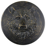 Set of 2 Bear Drapery Medallion Holdback, Burnt Gold
