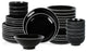 Christian Siriano Lustra Stoneware 32 Piece Dinnerware Set, Black