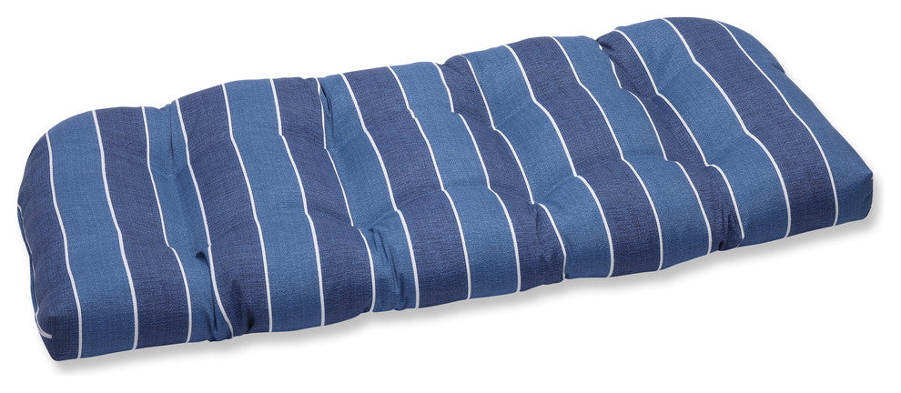 Wickenburg Wicker Loveseat Cushion, Indigo