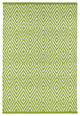 Dash & Albert Diamond Sprout/White Handwoven Indoor/Outdoor Rug, Green, 6' x 9'