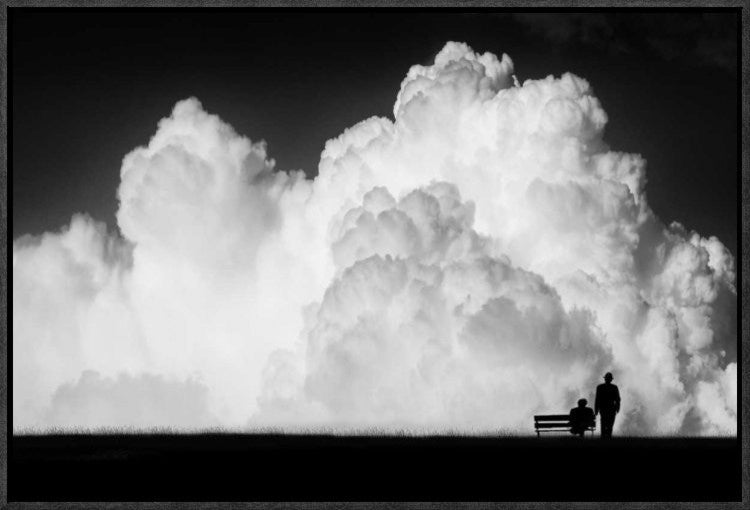 "Waiting For The Storm" Framed Canvas Giclee by Stefan Eisele, 23x16"