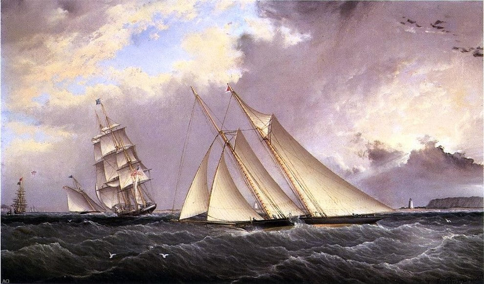 James E Buttersworth The Dauntless off Sandy Hook Gallery Wrapped Canvas Print