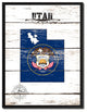 Utah State Flag Canvas, 13"x17"