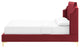 Platform Bed Frame, Queen Size, Velvet, Red, Modern Contemporary, Bedroom Master