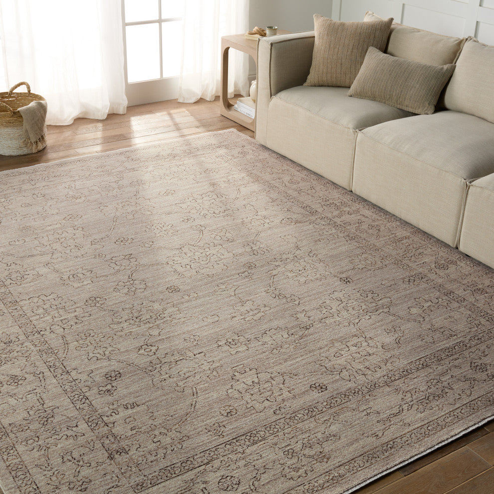 Vibe by Jaipur Living Camille Floral Gray/ Brown Area Rug 4'X5'2"