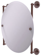 Prestige Skyline Round Frameless Rail Mounted Mirror, Antique Copper