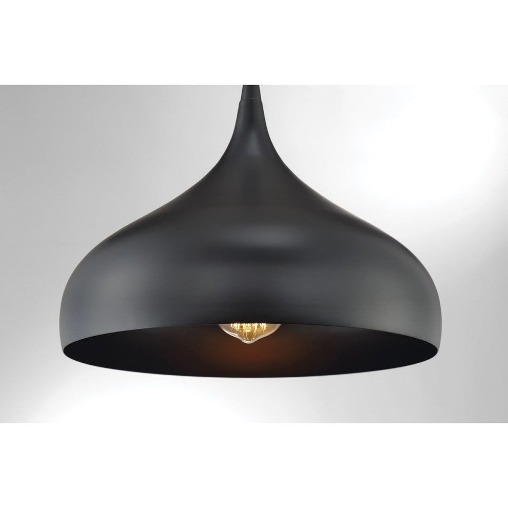 Savoy House Meridian 1 Light Pendant Matte Black