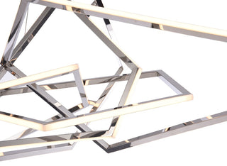 Chrome Stainless Steel Geometric LED Chandelier