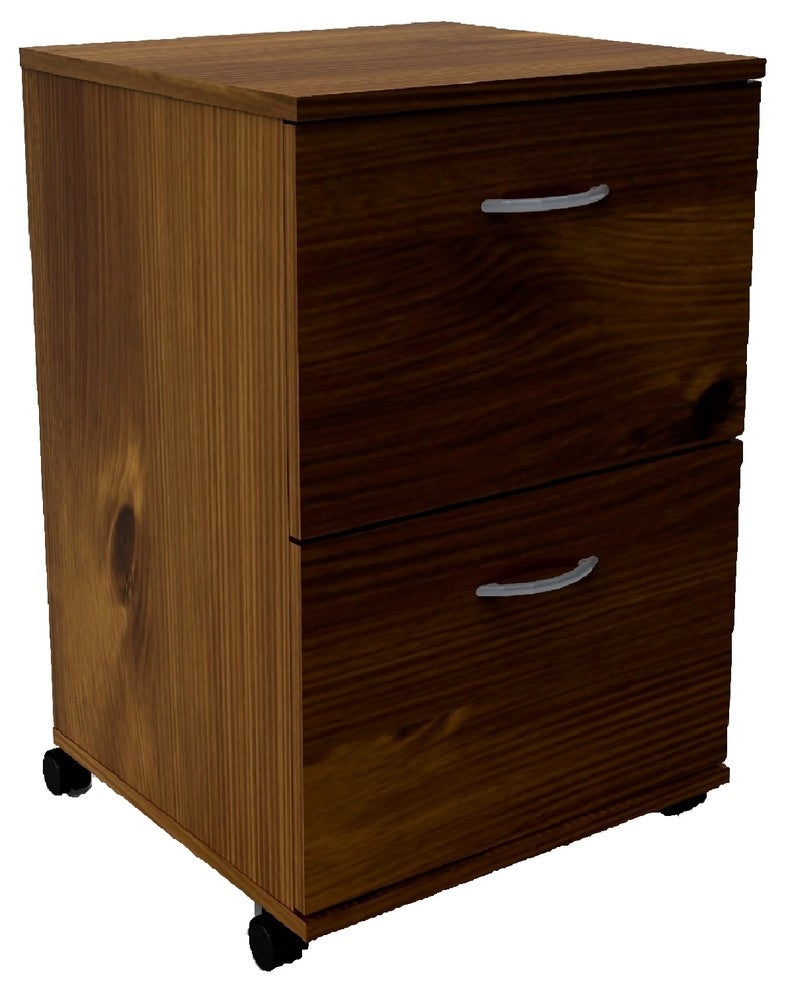 Essentials 2-Drawer Mobile Filing Cabinet 12093 from Nexera, Truffle