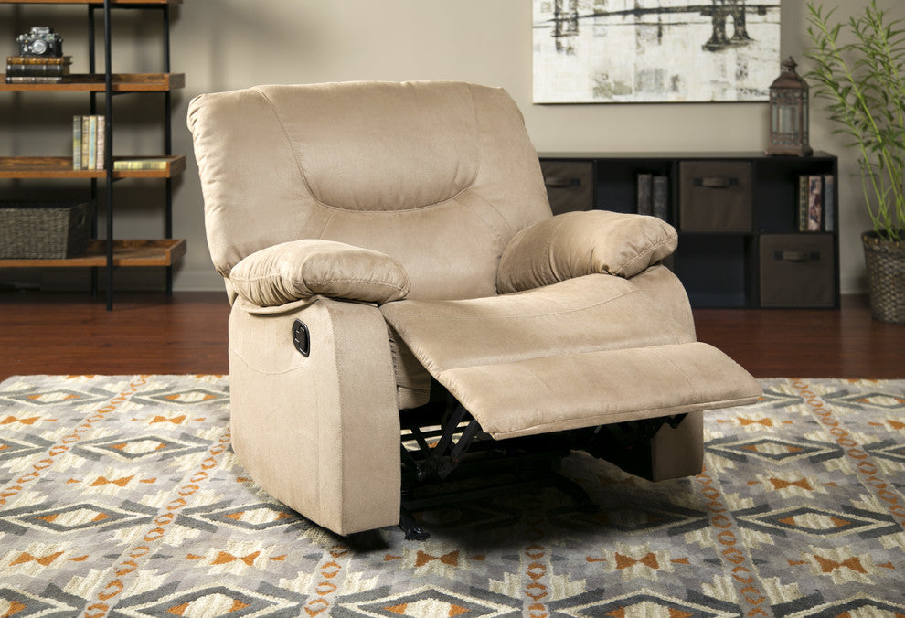 Relaxzen Microfiber Rocker Recliner, Beige