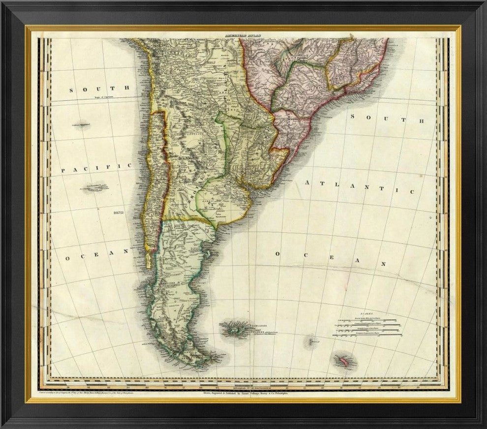 "South America and West Indies, 1823"  by Henry S. Tanner, 34x30"