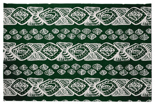 Tribal Geo Rug, Green, 3'x5'